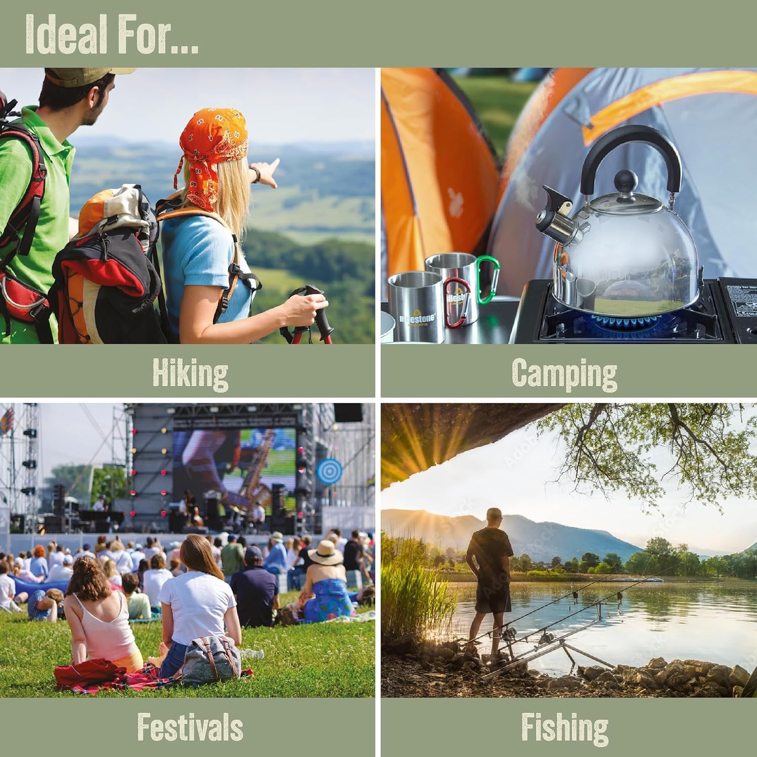2L Whistling Camping Kettle