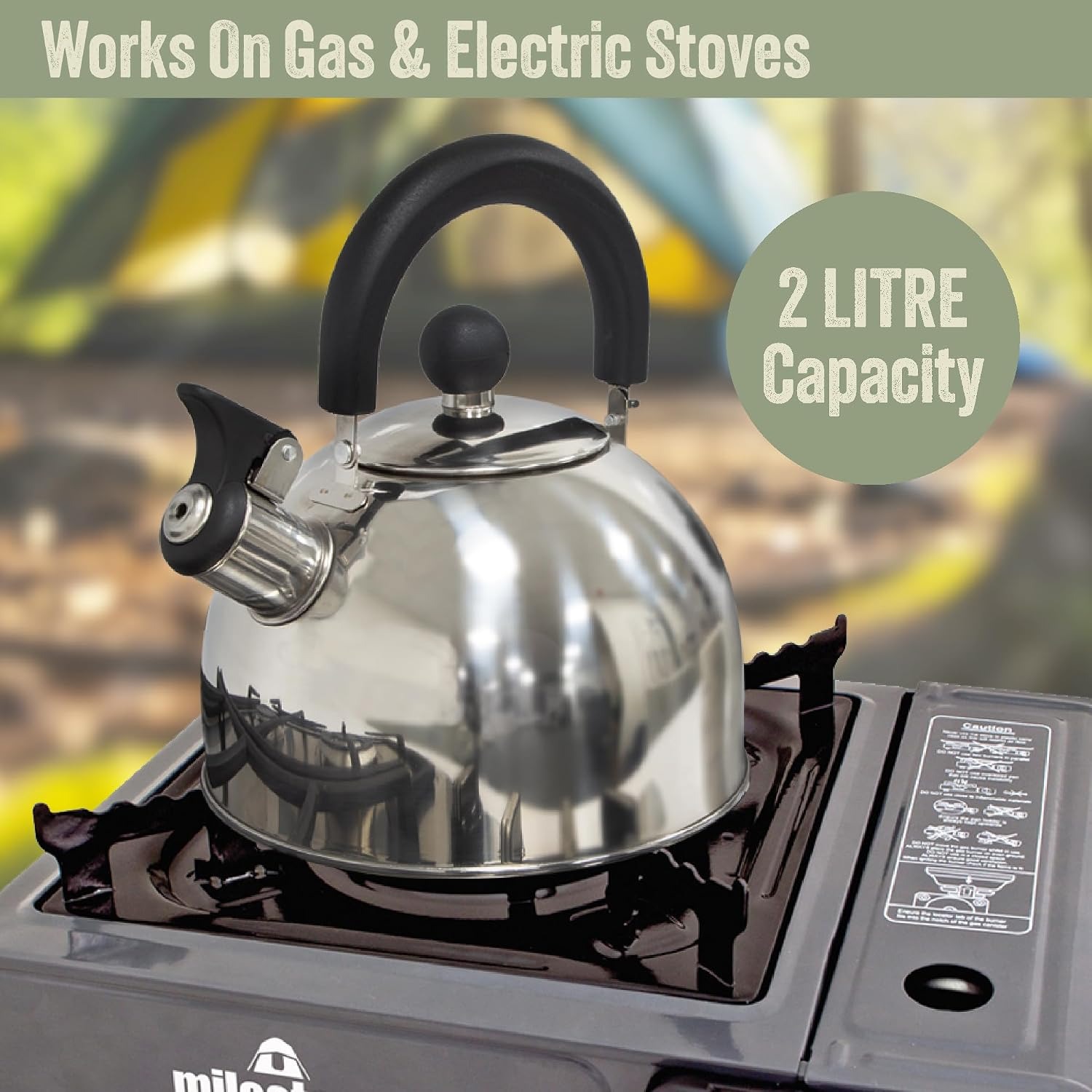 2L Whistling Camping Kettle