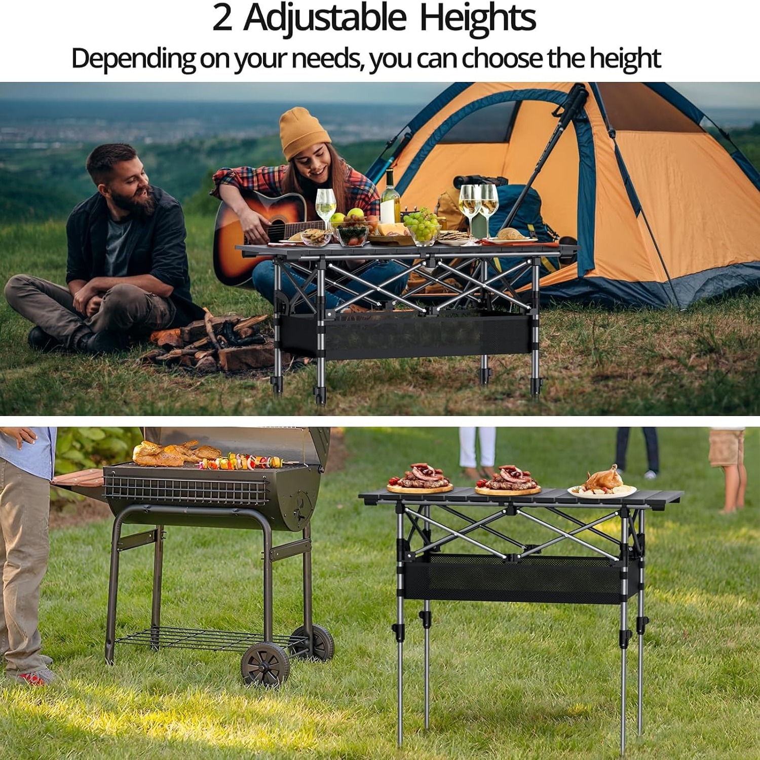 Anbte Roll Top Camping Table (3ft, Two Heights): image 5