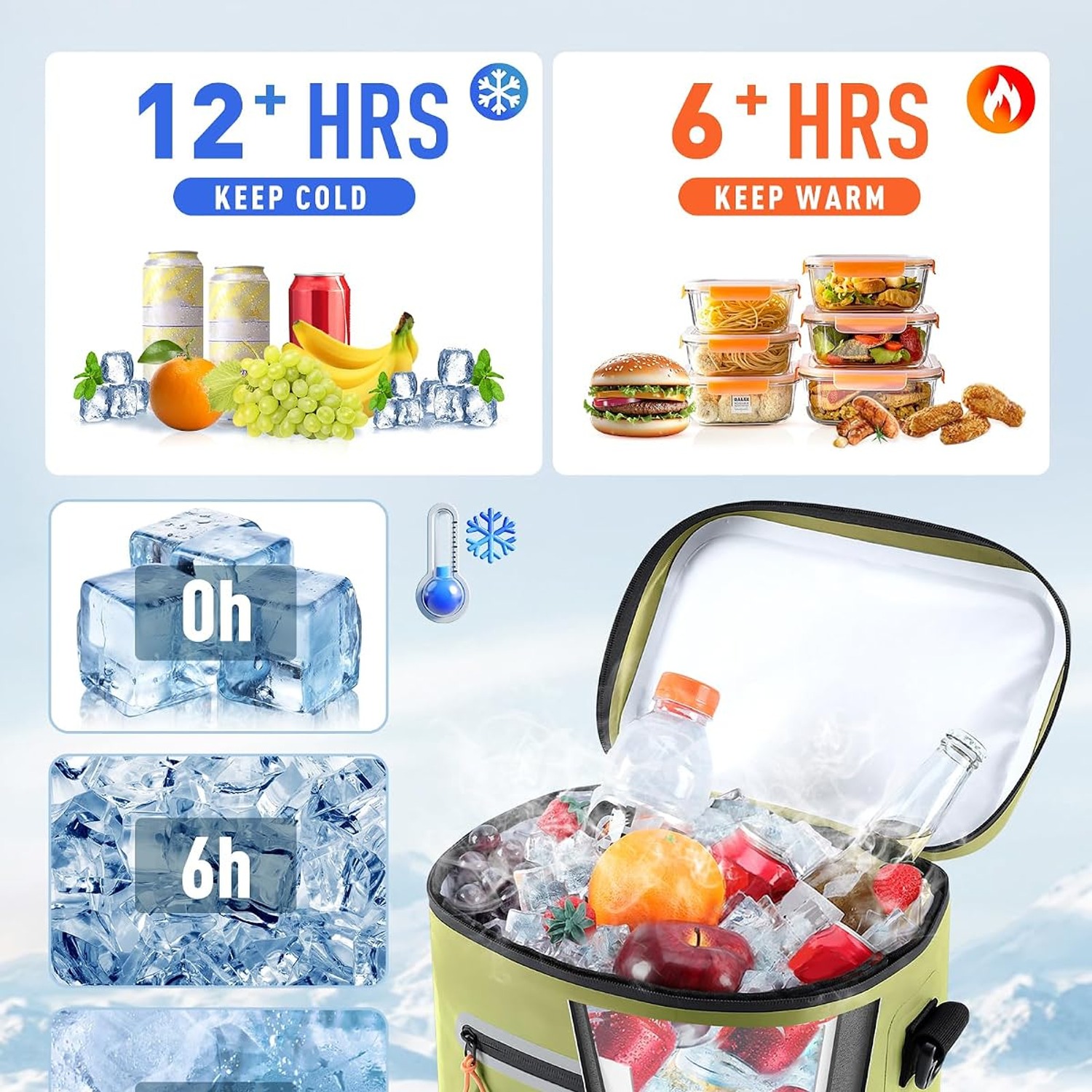 Sydioor Soft Sided Insulated Cooler Bag (16 Can, 14L): image 3