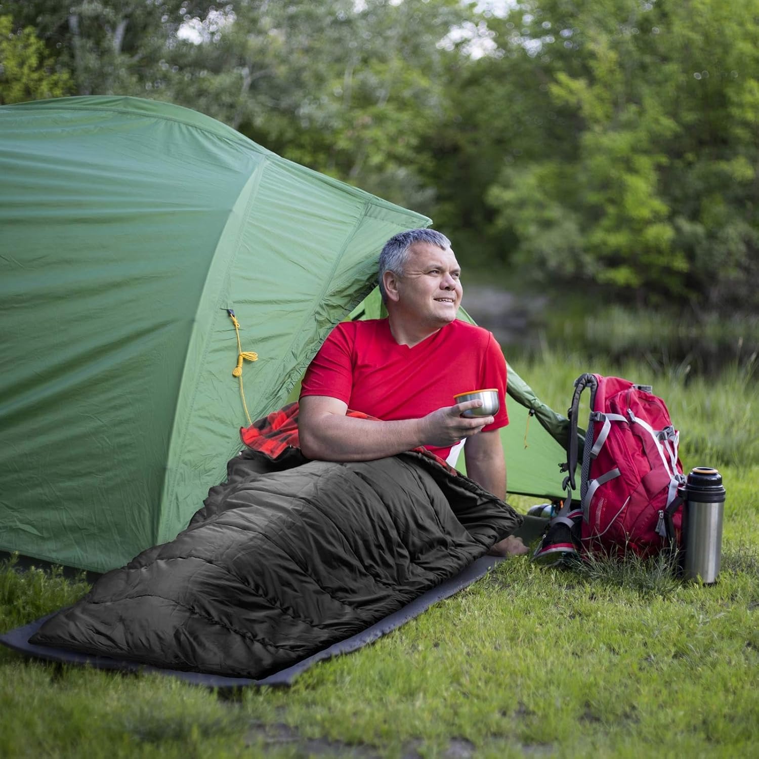 Mcota Cotton Flannel Lined Sleeping Bag (X-Large, 1 Person): image 2