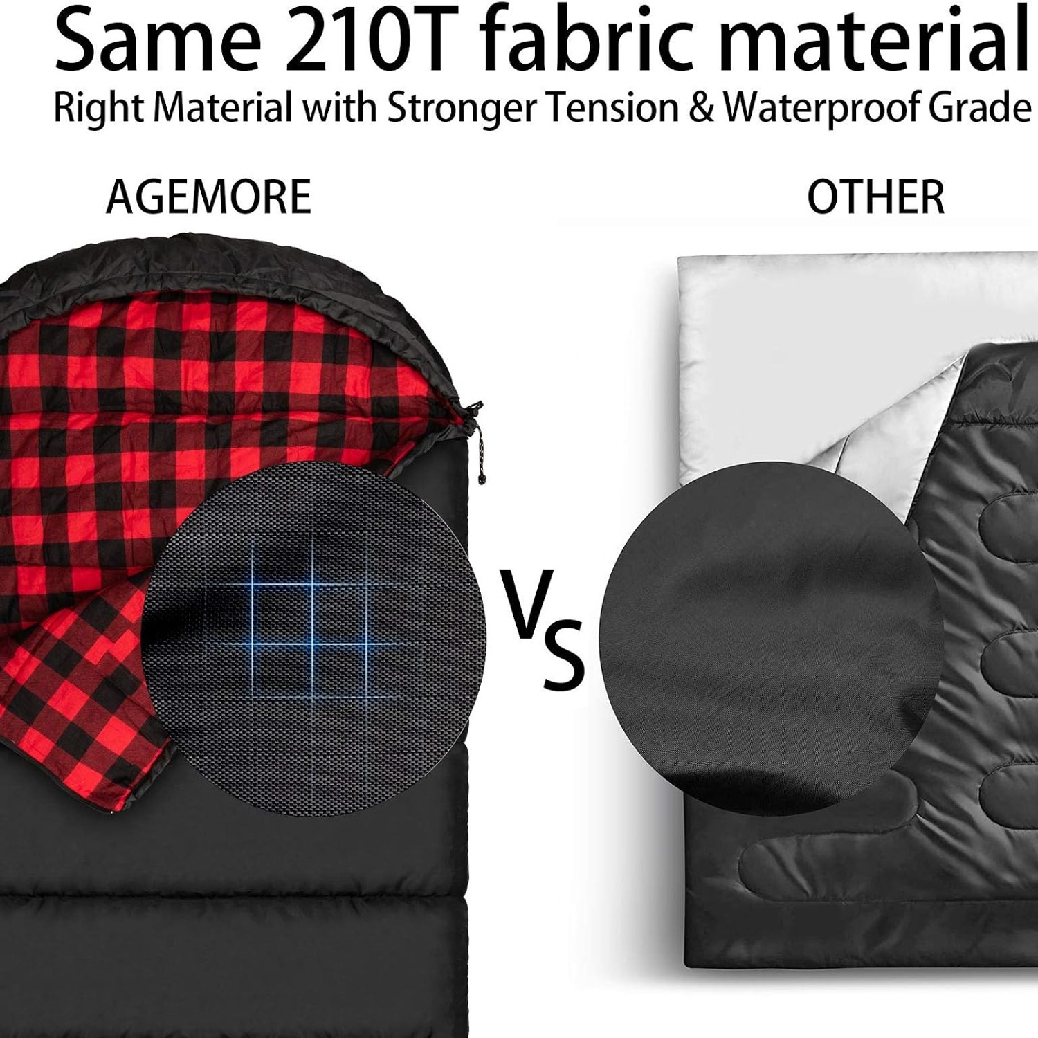 Mcota Cotton Flannel Lined Sleeping Bag (X-Large, 1 Person): image 3