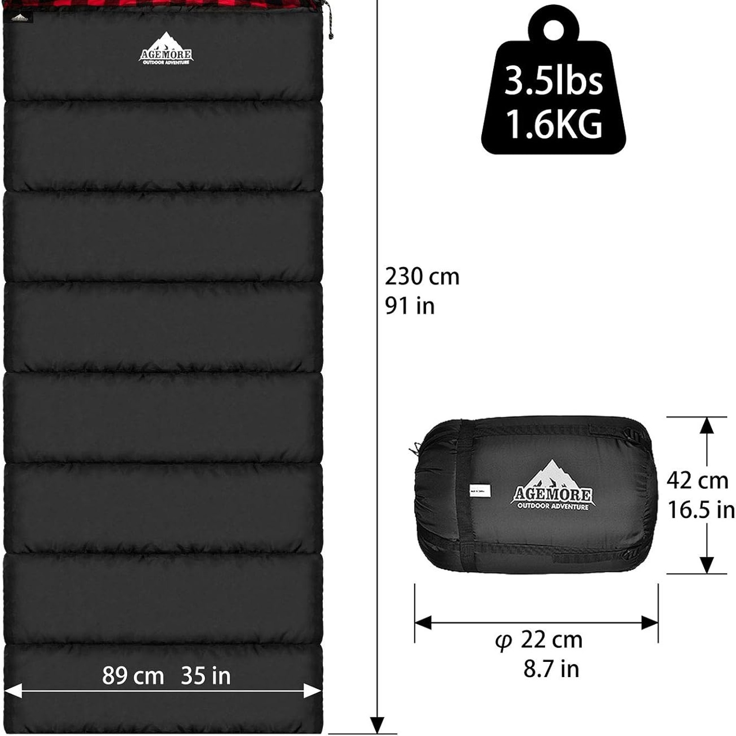 Mcota Cotton Flannel Lined Sleeping Bag (X-Large, 1 Person): image 6