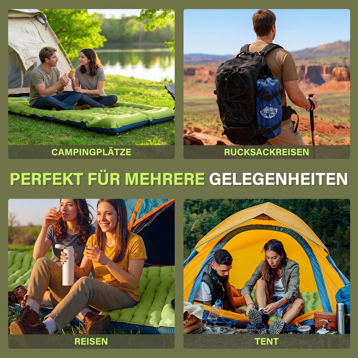 Foot Pump Camping Air Mattress with Built-In Pillow: image 8