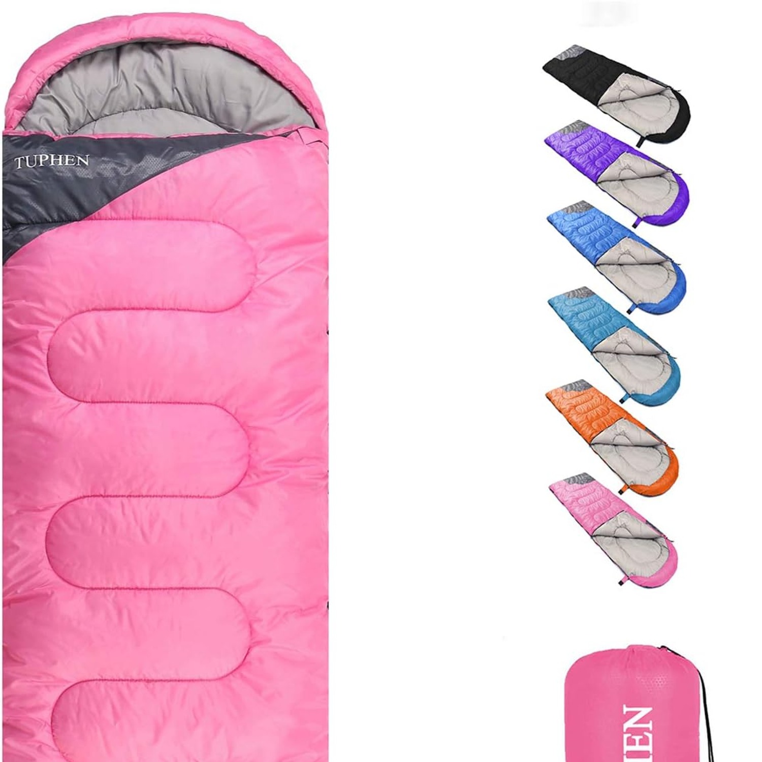 Kids Camping Sleeping Bag with Compression Carry Sack: image 2