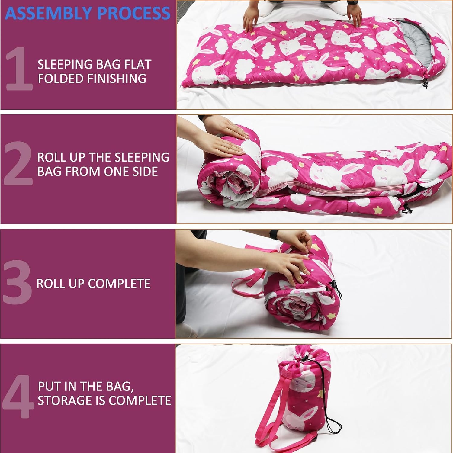 Kids Camping Sleeping Bag with Compression Carry Sack: image 8