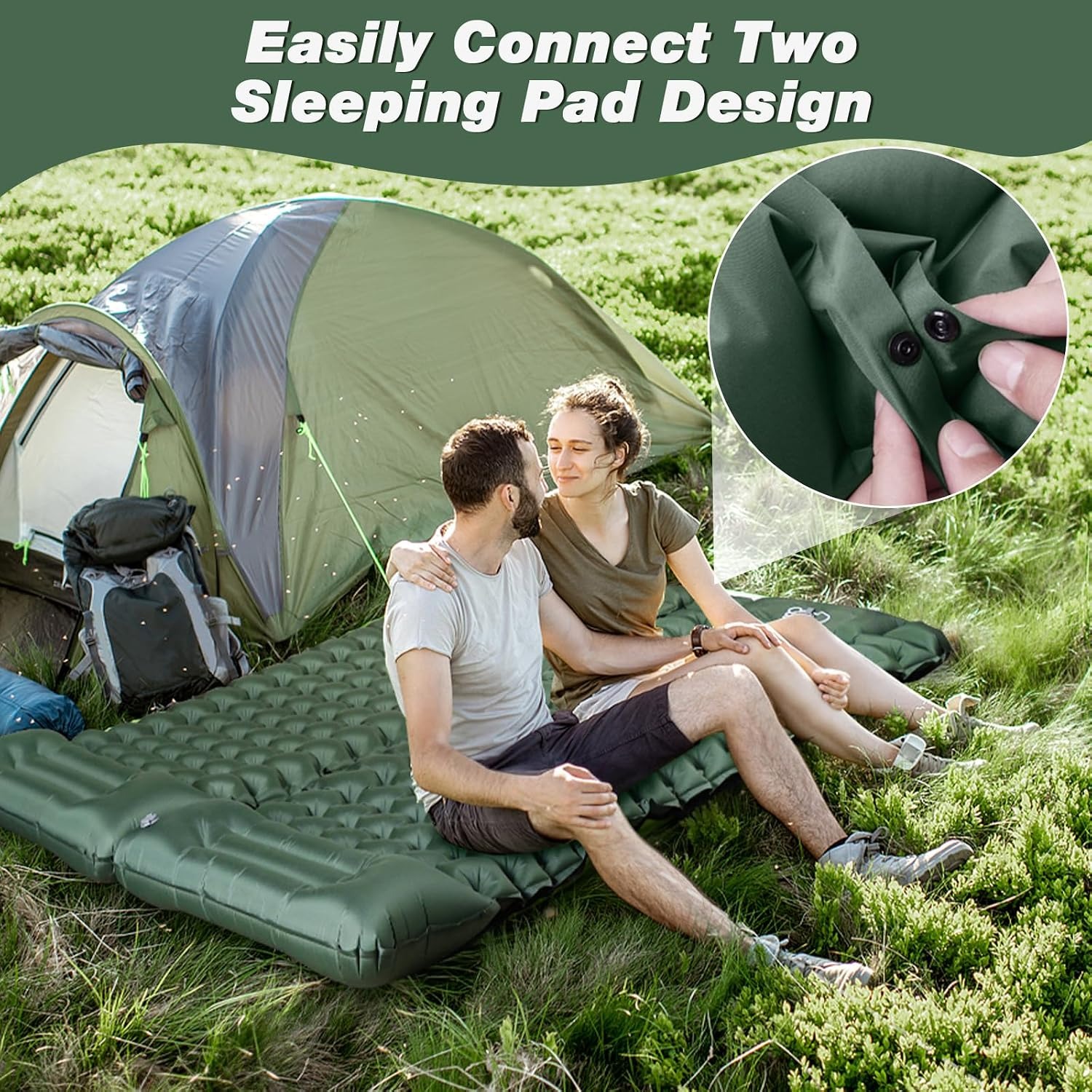 Self Inflating Sleeping Mat with Built-In Foot Pump and Pillow: image 6