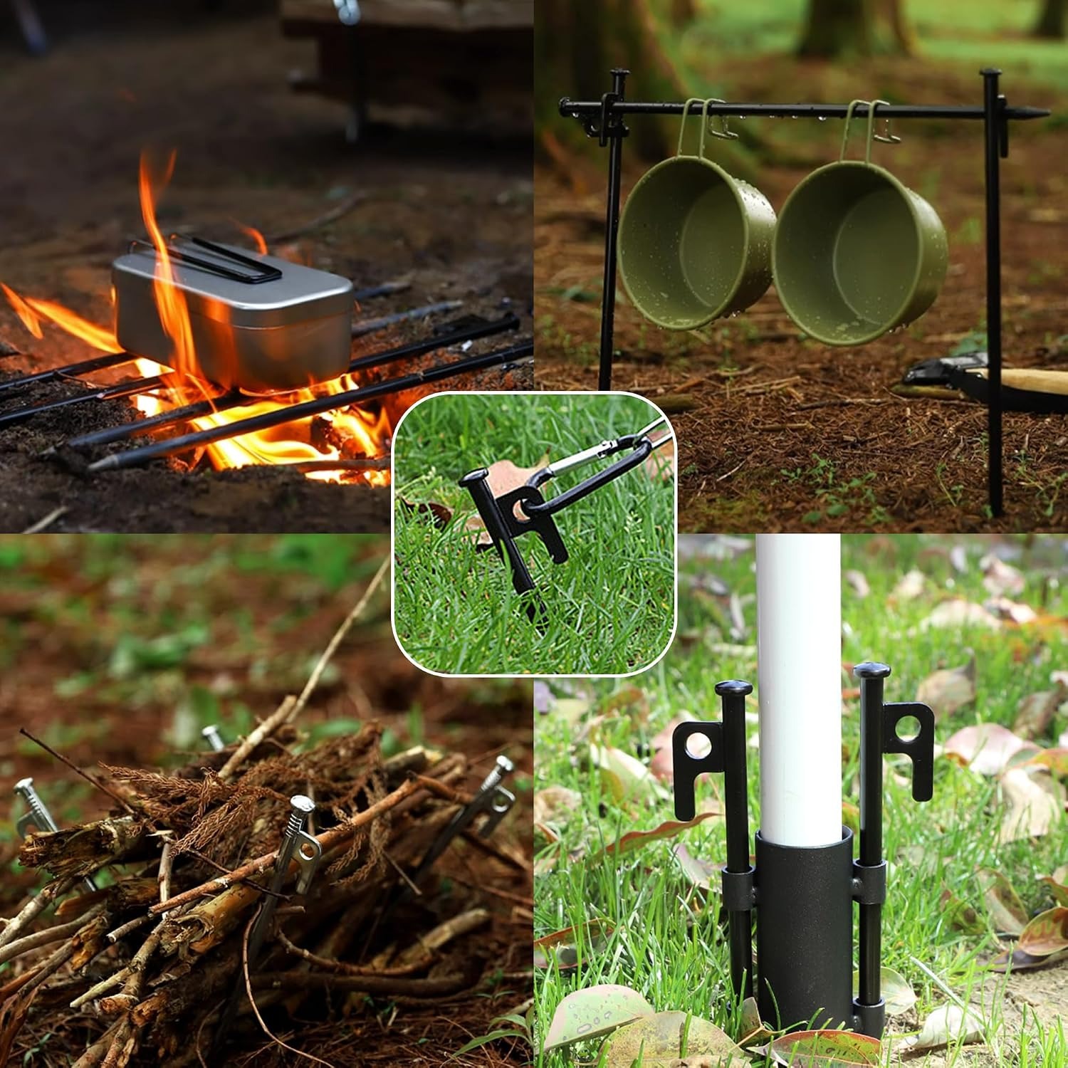 Heavy Duty Forged Steel Tent Pegs 8 Pack: image 9