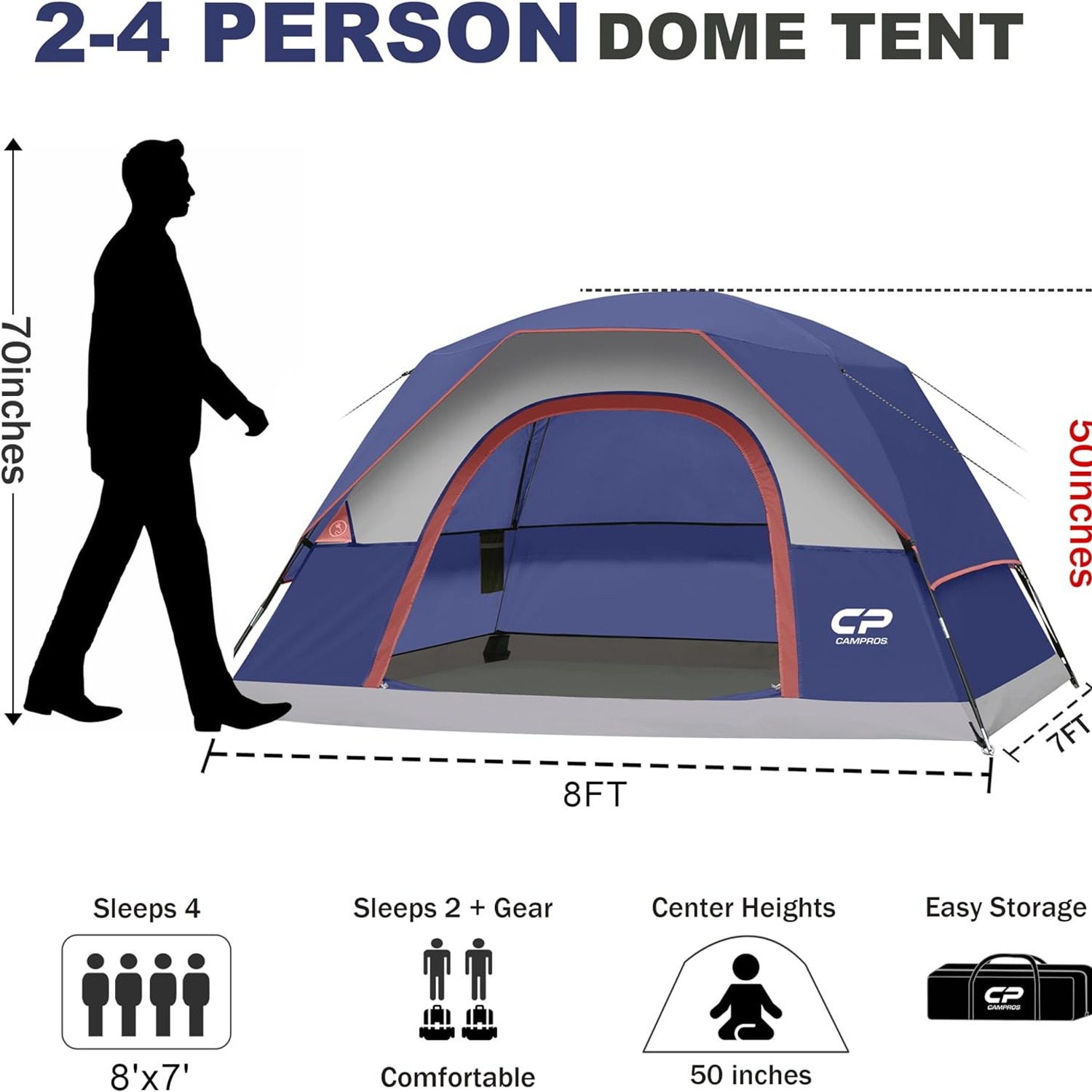 CAMPROS CP Dome Camping Tent